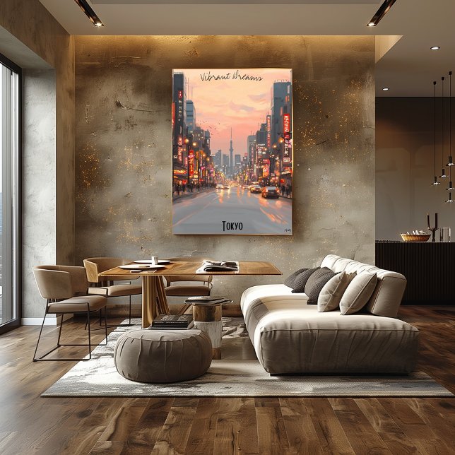 Minimalist Tokyo Skyline – Subtle Tones Japan Art Poster (Creator Uploaded)