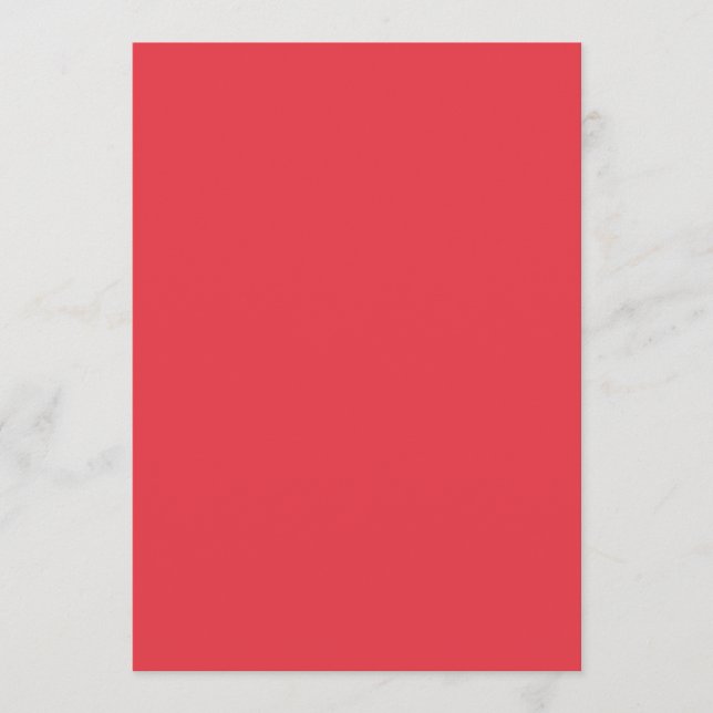 Minimalist Tomato Red Flat Menu – Customisable (Front)