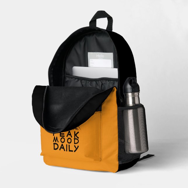 Minimalist Trail Hiking yellow Backpack (Back Corner Right (Open))