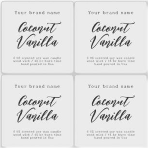 Minimalist transparent simple packaging candle