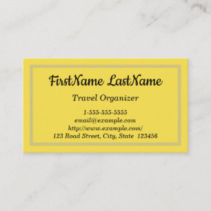 Minimalist Travel Organiser Business Card