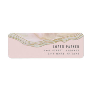 Minimalist trendy blush pink marble agate