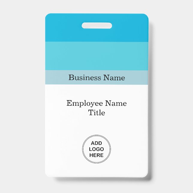 Minimalist Trendy Business Employee Name ID Badge (Front)
