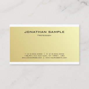 Minimalist Trendy Elegant Gold Design Luxury Business Card