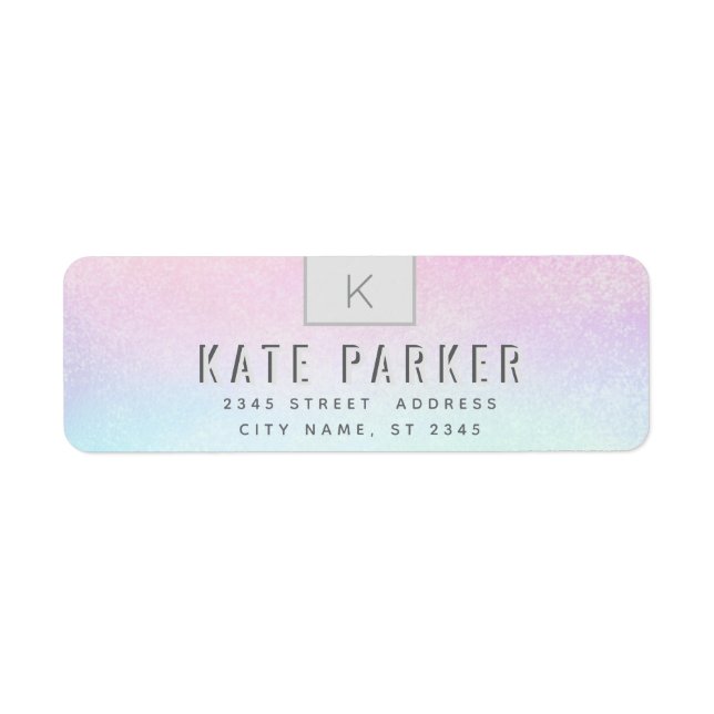Minimalist trendy holographic monogram (Front)