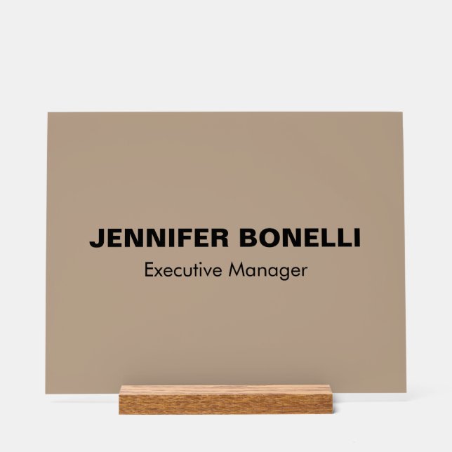 Minimalist trendy personalised customised name acrylic sign (Front)