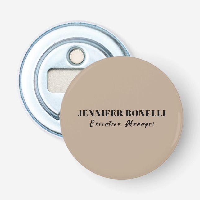 Minimalist trendy personalised customised name bottle opener (Front)