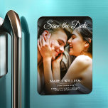 Minimalist Trendy Replace Photo Save The Date Card Magnet<br><div class="desc">Elegant photo for wedding anniversary. You can easy replace your photo on save the date template. The engagement wedding invitation photo card Magnets . Budget event card for memories. Simple and stylish save the date engagement card. Want this design on a card, card stock thicker paper? Check out our Save...</div>
