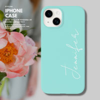 Minimalist Trendy Sage Green and White Script Name
