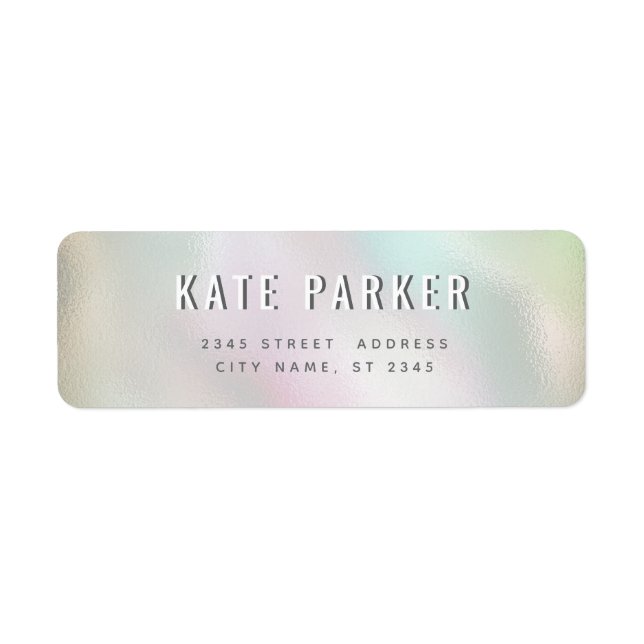 Minimalist trendy simple plain holographic (Front)