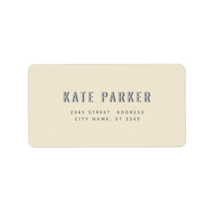 Minimalist trendy simple plain label