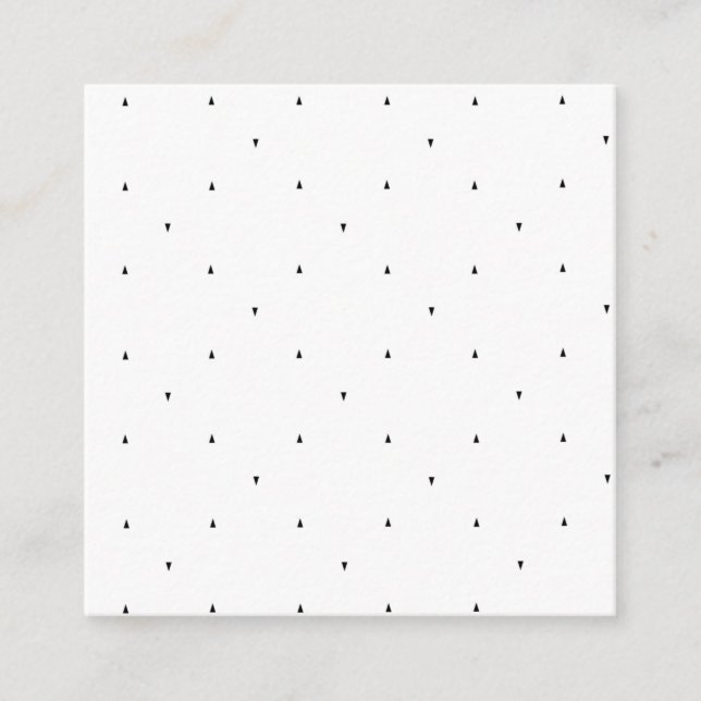 Minimalist Triangle Pattern File Folder Set Square Business Card (Front)