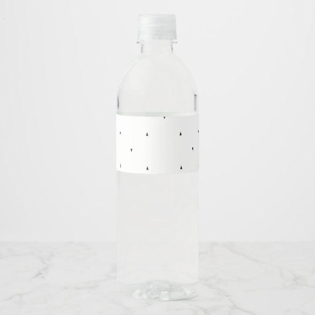 Minimalist Triangle Pattern File Folder Set Water Bottle Label (Front)