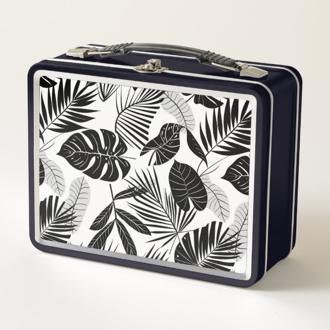 Minimalist Tropical Metal Lunch Box (Front)