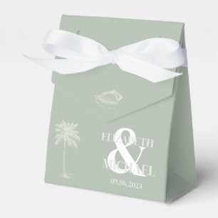 Minimalist Tropical Mint Green Favour Box