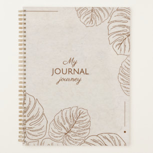 Minimalist Tropical Monstera Leaf Aesthetic Planner