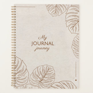 Minimalist Tropical Monstera Leaf Aesthetic Planner