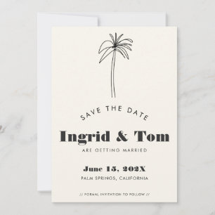 Minimalist Tropics Save The Date