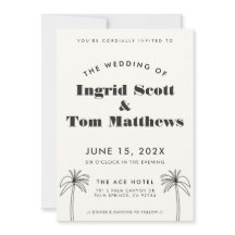 Minimalist Tropics Wedding Invitation