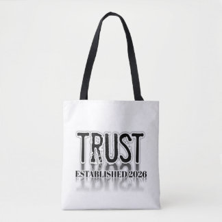 Minimalist "Trust" Typography Tote Bag – Inspirati
