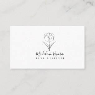 Minimalist Tulip Designer Business Card