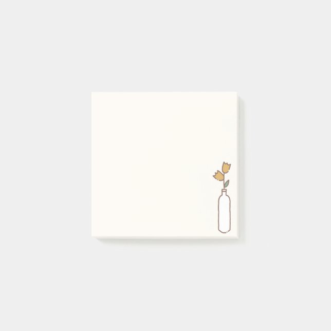 Minimalist Tulip Vase Post-it Notes (Front)