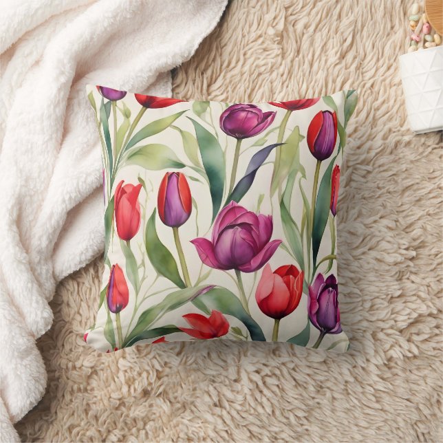 Minimalist Tulips Cushion (Blanket)