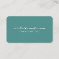 Minimalist Turqoise with Cursive Text