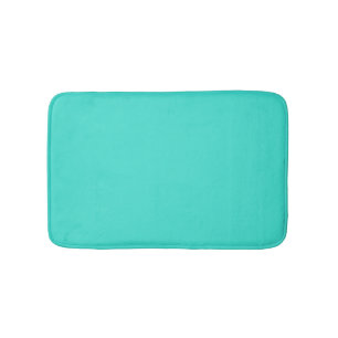 Minimalist turquoise solid plain elegant modern  bath mat