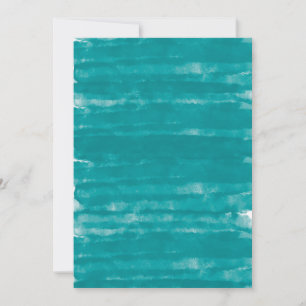 Minimalist Turquoise Watercolor Texture Invitation