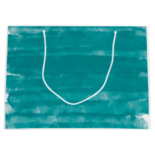 Minimalist Turquoise Watercolor Texture Large Gift Bag