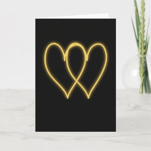 Minimalist Two Hearts Card