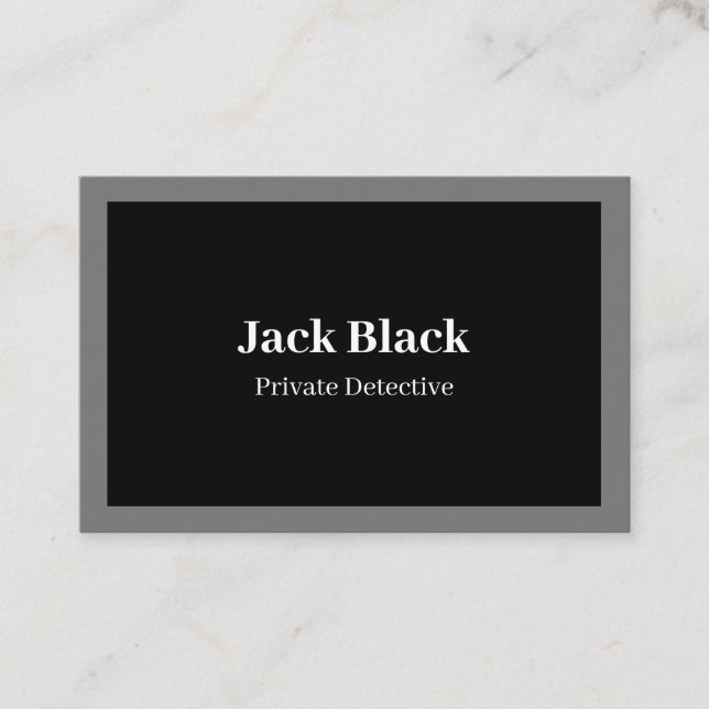 Minimalist Two-Tone Business Card (Front)