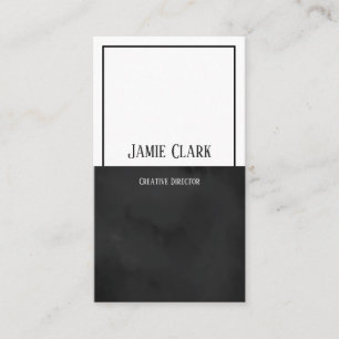 Minimalist two tone vertical business card