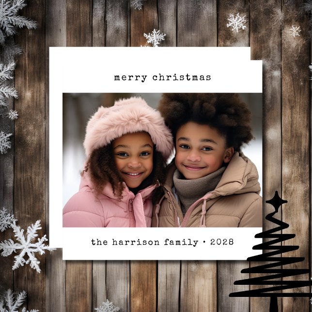 Minimalist Typewriter Christmas Holiday Card (Creator Uploaded)