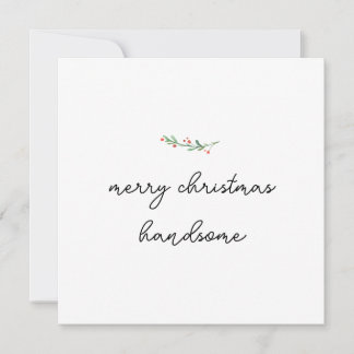 Minimalist Typewriter | Merry Christmas with Photo Thank You Card