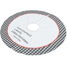 Minimalist Typewriter Plaid Merry Little Christmas