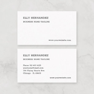 Minimalist Typewriter Typography Black and White Business Card