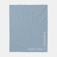 Minimalist Typewriter Typography Corner Name Blue 