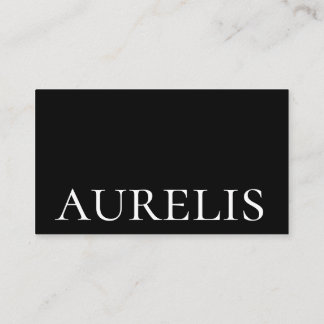 Minimalist Typographic Business Card Design