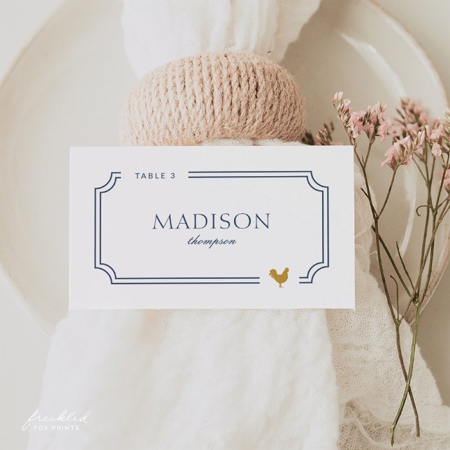 Minimalist Typographic Place Card with Meal Icon (Minimalist Typographic Place Card with Meal Icon)