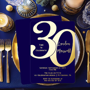 Minimalist Typography 30 30th Birthday Party