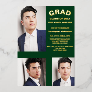 Minimalist Typography 3 Photo Graduation