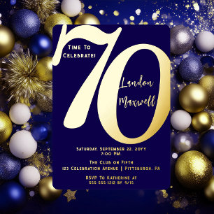Minimalist Typography 70 70th Birthday Party
