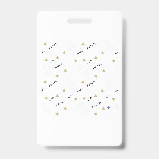 Minimalist Typography and Abstract Patterns Profes ID Badge