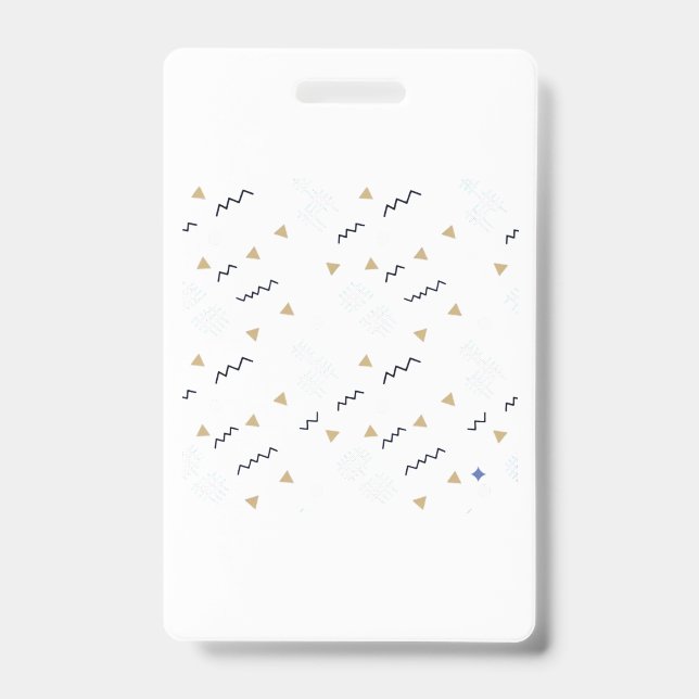 Minimalist Typography and Abstract Patterns Profes ID Badge (Front)