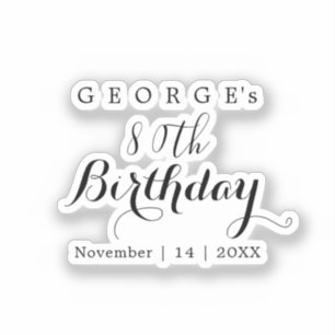 Minimalist Typography Birthday Party Design 