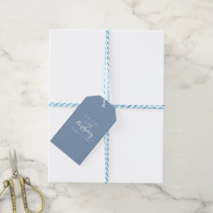 Minimalist Typography Birthday Party Design  Gift Tags