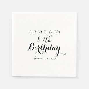 Minimalist Typography Birthday Party Design  Napkin