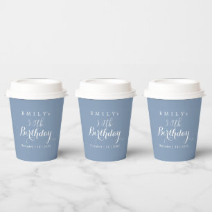 Minimalist Typography Birthday Party Design  Paper Cups